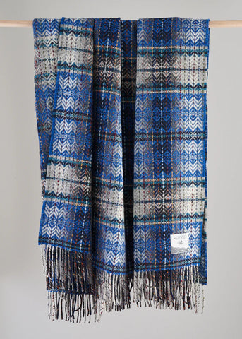 Molloy & Sons | Diamond Weave Blanket | Blue