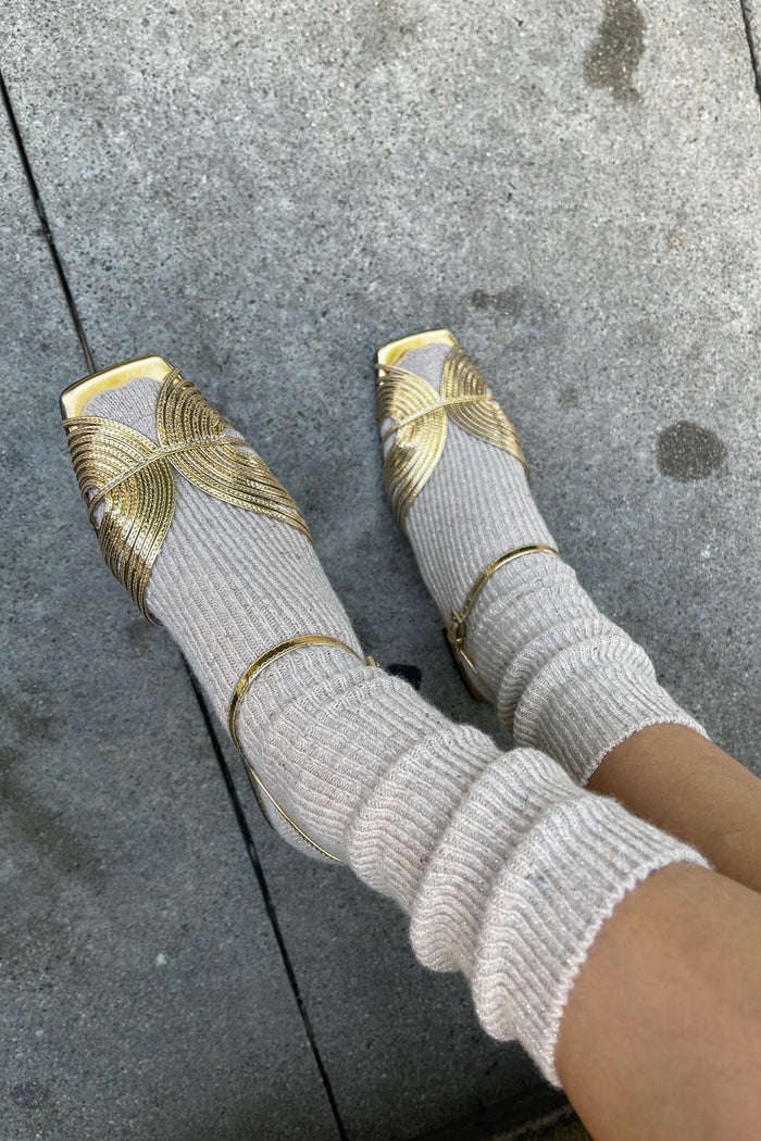 Le Bon Shoppe | Winter Sparkle Socks |Champagne