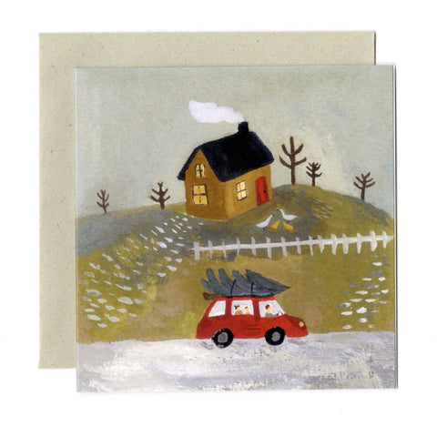 Gemma Koomen | Greeting Card | Bringing home the tree