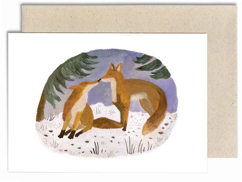 Gemma Koomen | Greeting Card | Winter Foxes