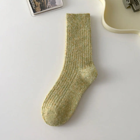 Cashmere Socks | Ribbed Citrus