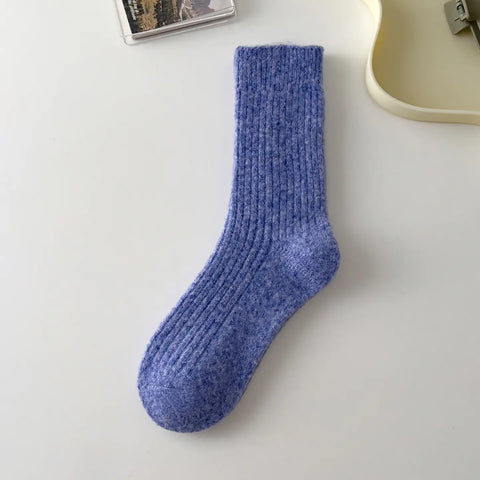 Cashmere Socks | Ribbed Bluebell