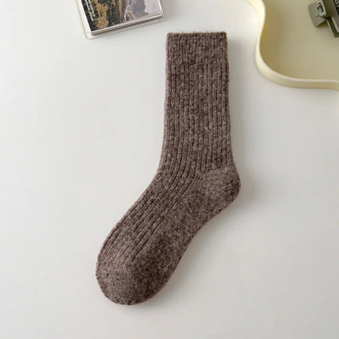 Cashmere Socks | Ribbed Cocoa