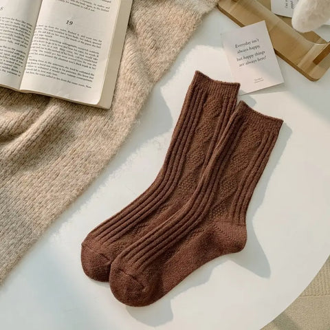 Cashmere socks | Knitted Brown