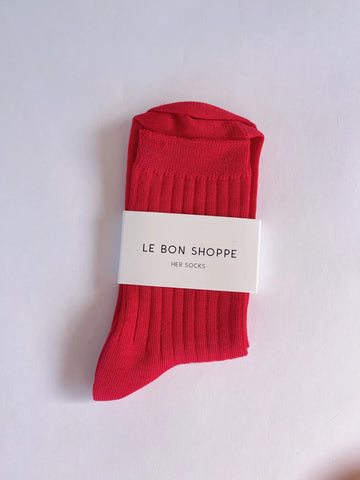 Le Bon Shoppe | Her Socks | Classic Red