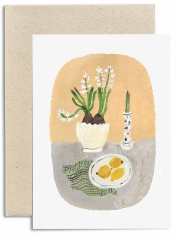 Gemma Koomen | Greeting Card | Hyacinths and Lemon Card