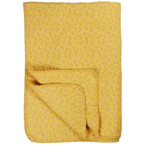 Ib Laursen | Quilt | Yellow with White flower print