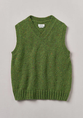 Toast | Wool Knitted Tank | Moss Green