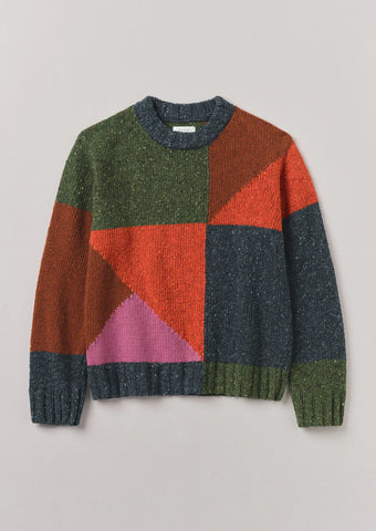 Toast | Donegal Kite crew sweater | Multicolour