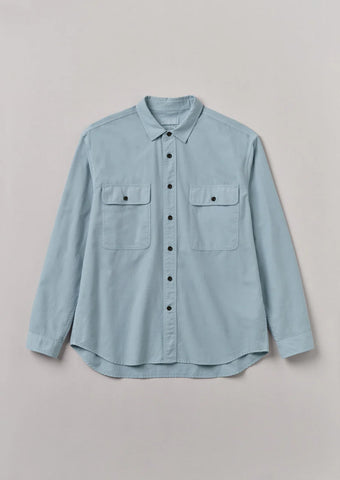 Toast | Garment Dyed Oxford workwear shirt | Mist Blue