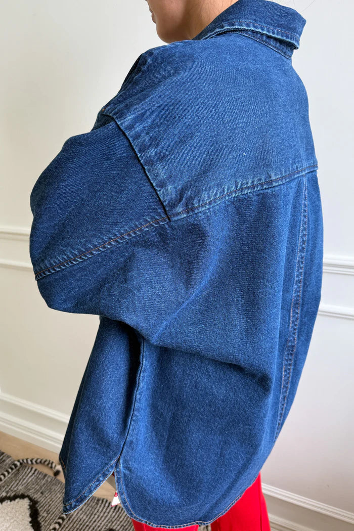 Le Bon Shoppe | Owen Heavy denim shirt | Dark denim