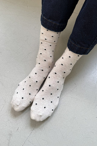 Le Bon Shoppe | Sneaker Socks | Oatmeal Black