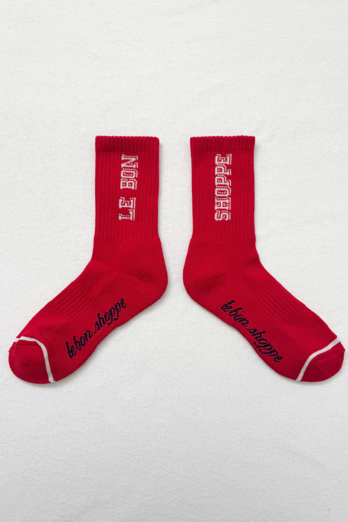 Le Bon Shoppe | Preppy Socks | Red Cream