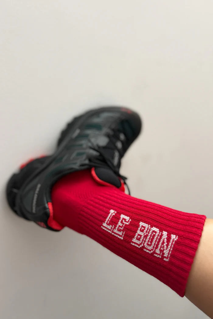 Le Bon Shoppe | Preppy Socks | Red Cream