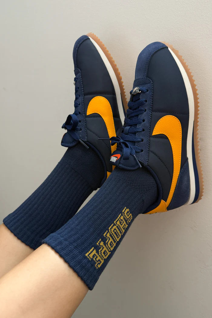 Le Bon Shoppe | Preppy Socks | Navy Gold