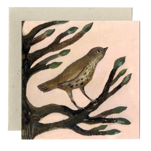 Gemma Koomen | Greeting Card | Song Thrush & Buds