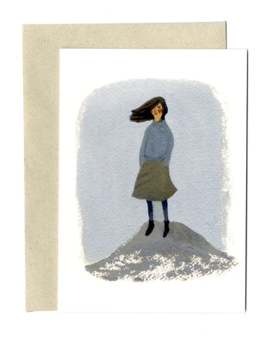 Gemma Koomen | Greeting Card | Girl on a Rock card