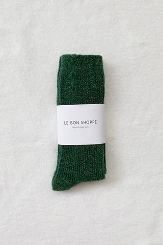 Le Bon Shoppe | Winter Sparkle Socks | Evergreen