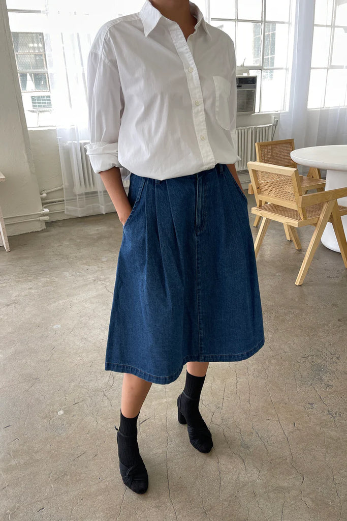 Le Bon Shoppe | Farm Girl Skirt | Blue Denim