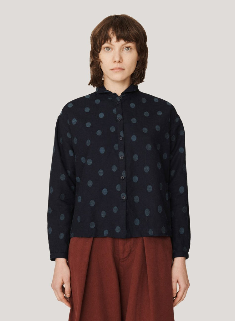YMC | Marianne Long Sleeve Shirt | Indigo