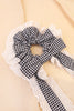 Meadows | Long Bow Scrunchie | Navy Gingham