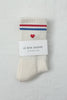 Le Bon Shoppe | Embroidered boyfriend socks | Milk & Heart