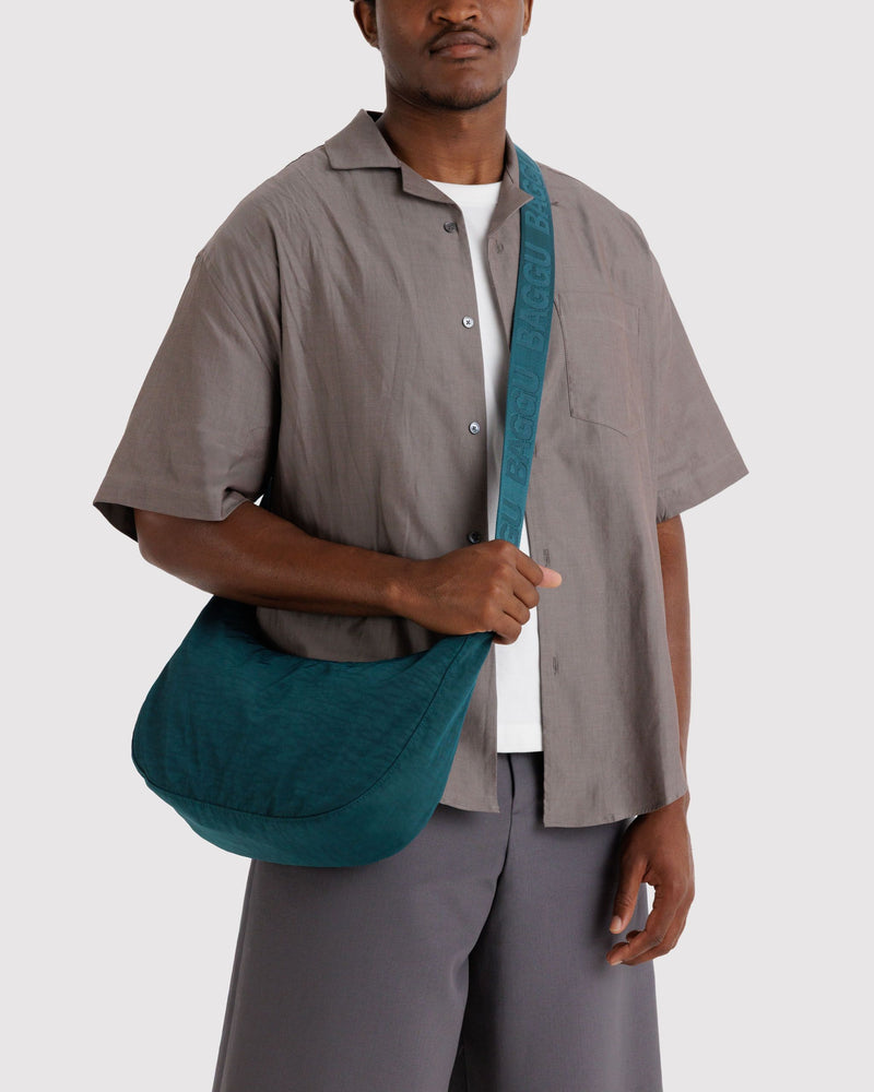 Baggu | Medium Crescent Nylon bag | Deep Sea