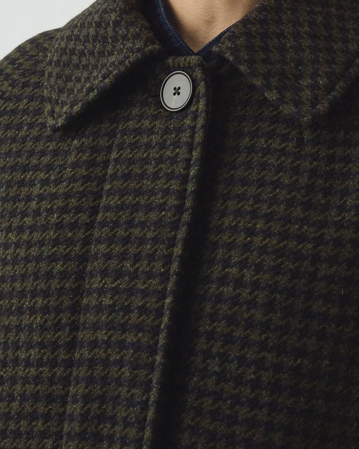 TOAST | Frankie Check Raglan Coat | Olive/Black