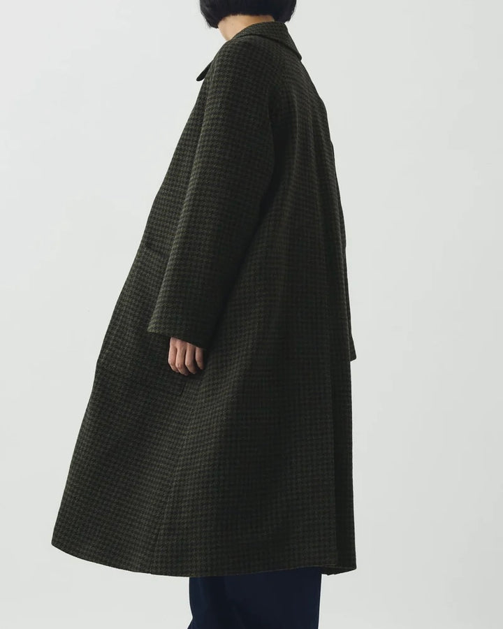 TOAST | Frankie Check Raglan Coat | Olive/Black