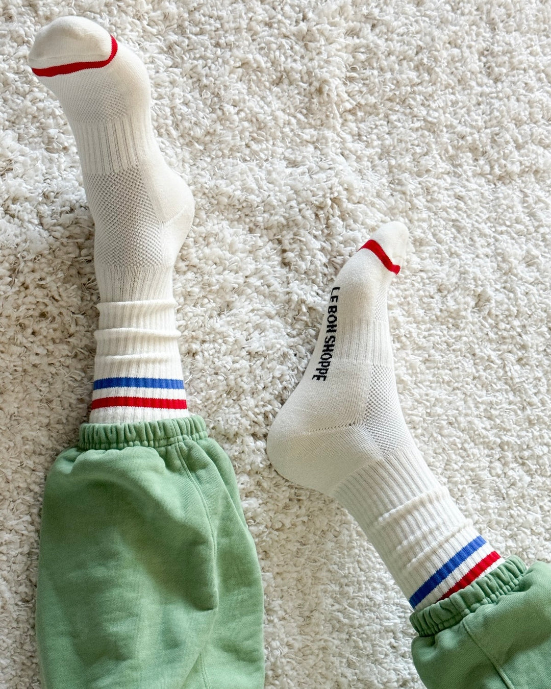 Le Bon Shoppe | Extended Boyfriend Socks | Milk