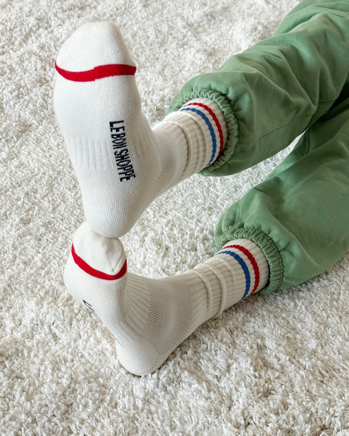Le Bon Shoppe | Extended Boyfriend Socks | Milk