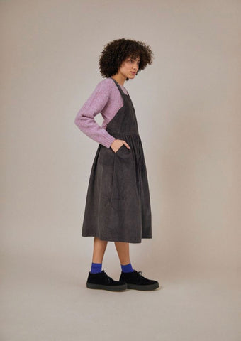 Sideline | Thea Pinafore | Charcoal Cord