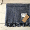 Molloy & Sons | Basket Weave Tweed Blanket - Blue