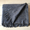 Molloy & Sons | Basket Weave Tweed Blanket - Blue