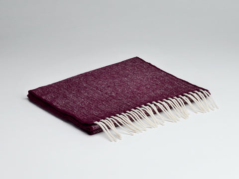 McNutt | Unisex Lambswool Scarf | Mulberry Herringbone