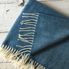 McNutt | Heritage Pure Wool Blanket - Blue Sky Herringbone