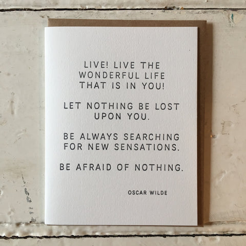 The Pear In Paper | Greeting Card - Oscar Wilde Quote