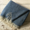 McNutts | Luxury Collection Pure Wool Blanket - Sea Sky Blue Box Weave