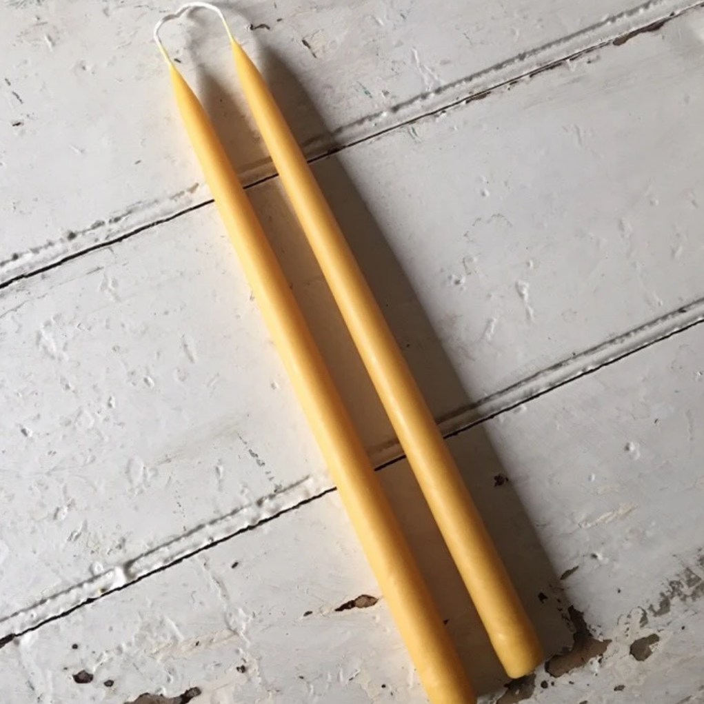 Natural Beeswax Candles | Regular Pillar Pair