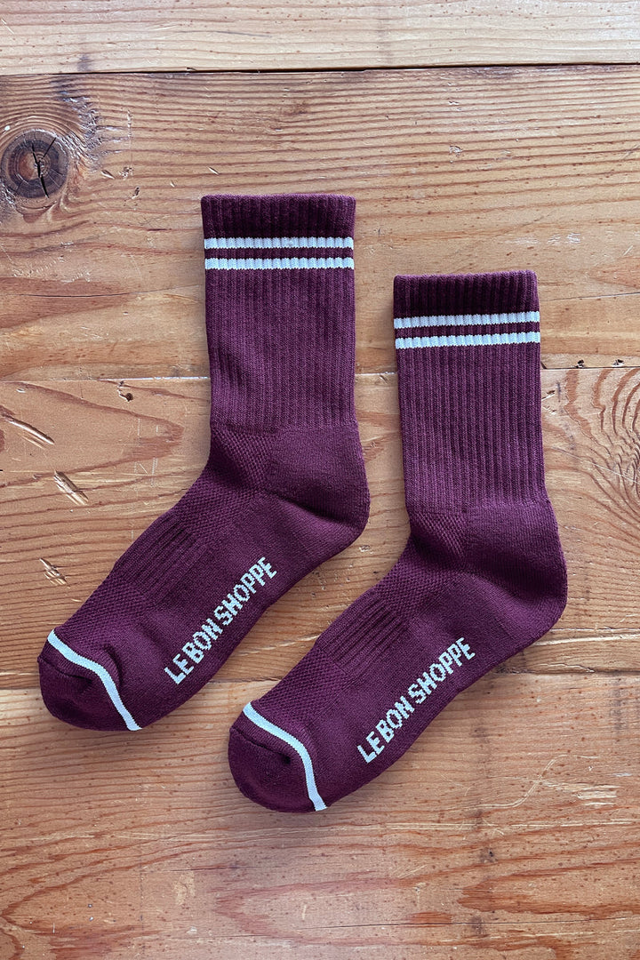 Le Bon Shoppe | Boyfriend Socks | Maroon