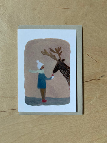 Gemma Koomen | Greeting Card | An apple for reindeer