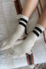 Le Bon Shoppe | Her Varsity Socks - Cream Black