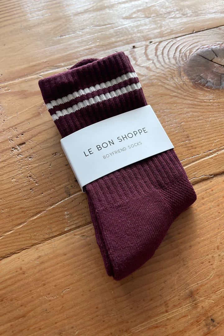 Le Bon Shoppe | Boyfriend Socks | Maroon