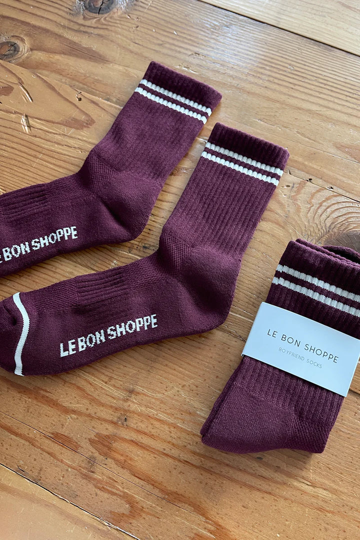 Le Bon Shoppe | Boyfriend Socks | Maroon