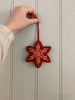 Felted Christmas decoration | Embroidered Red Star