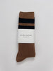 Le Bon Shoppe | Grandpa Varsity Socks | Tawny Black Stripe