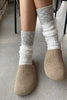 Le Bon Shoppe | Block Cottage Socks | White linen /Ht Grey